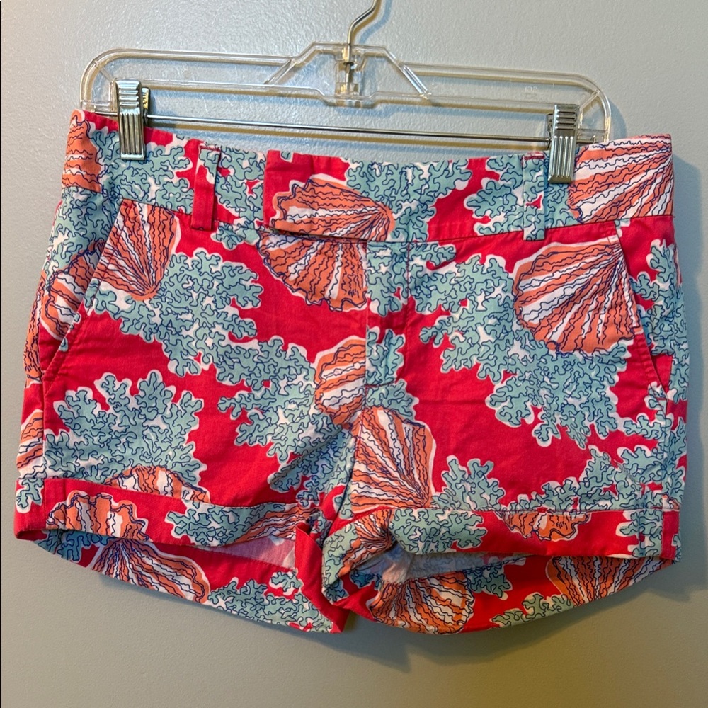 Lilly Pulitzer Vibrant Coral and Aqua Shorts